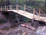 rustic foot bridge construction