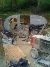 hobbit house underground concrete foundation